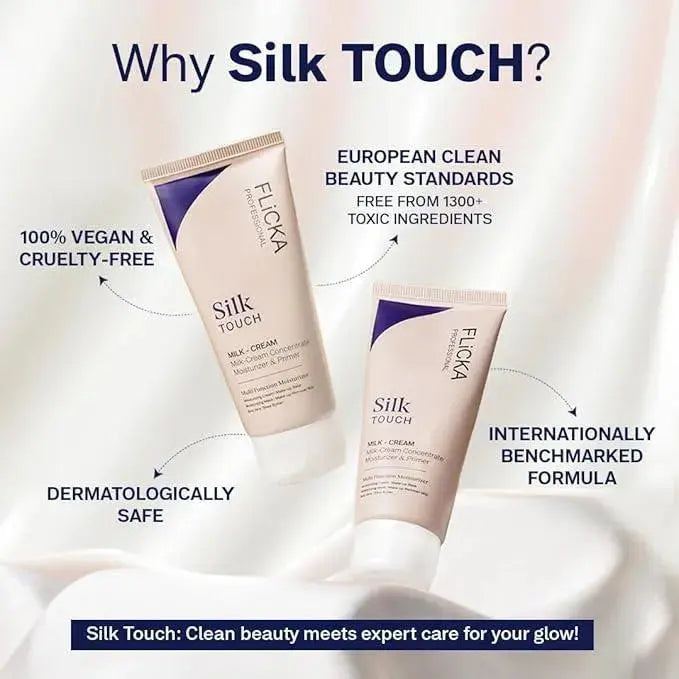 Flicka Silk Touch Milk Cream Primer All Skin Types Blurring Base zivo multy hub